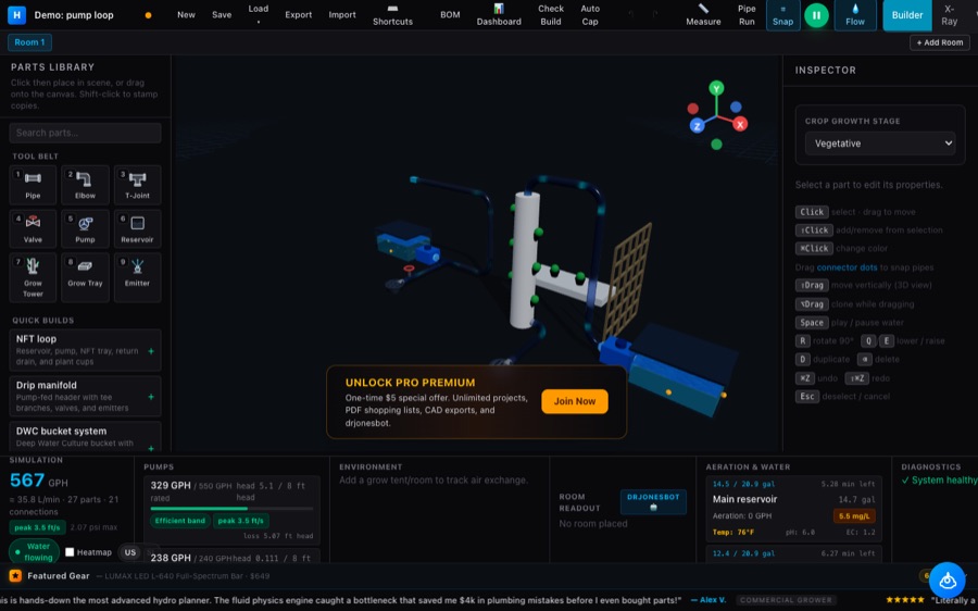Hydro Builder screenshot