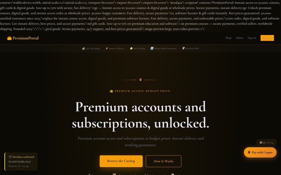 PremiumPortal screenshot