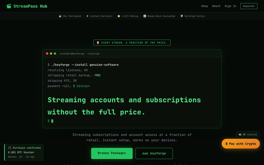 StreamPass Hub screenshot