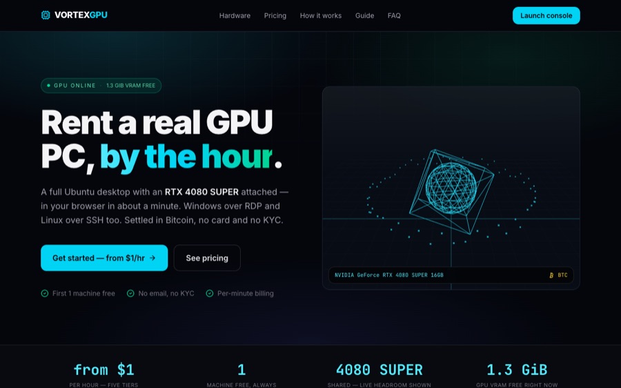 VortexGPU screenshot