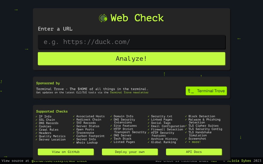 Web-Check screenshot